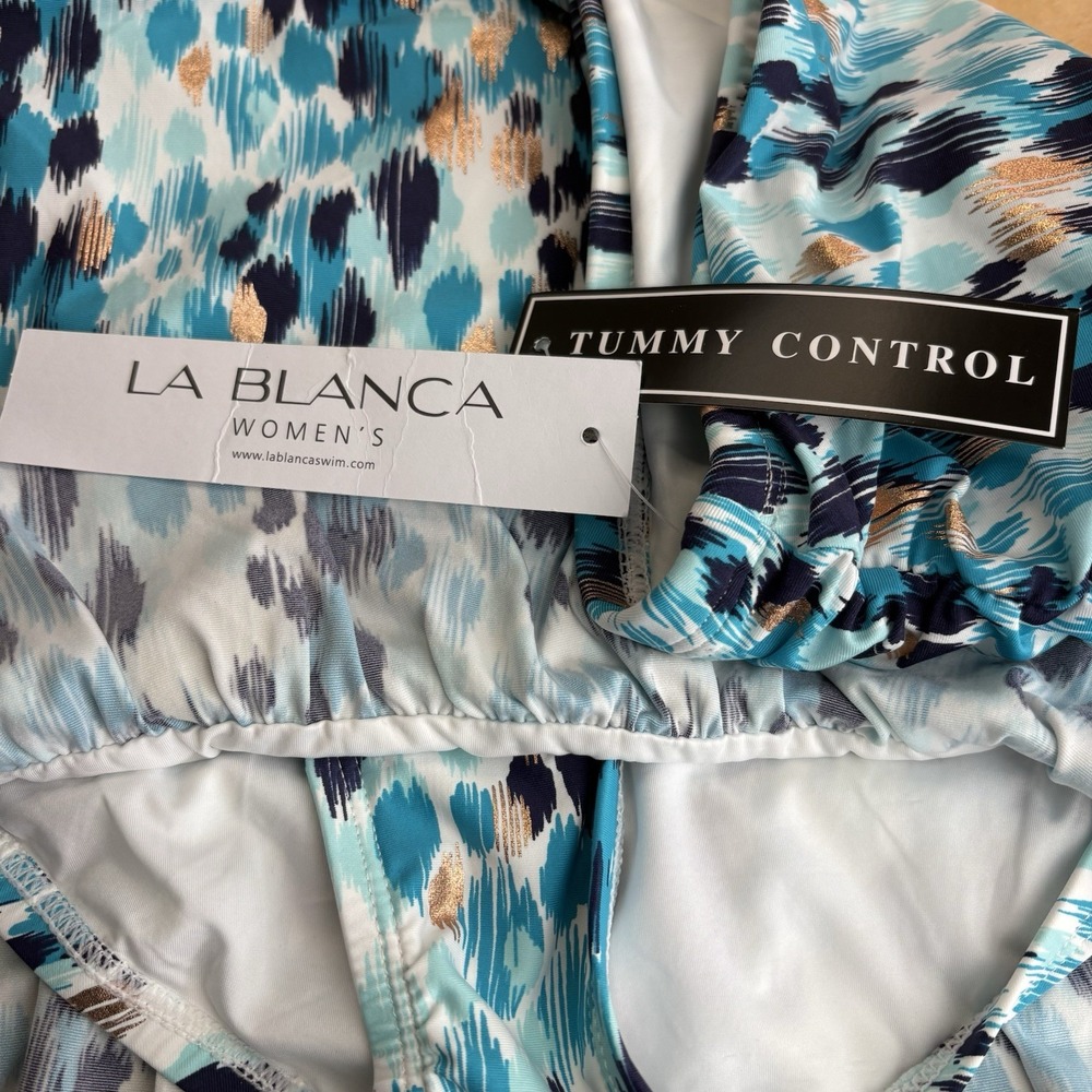 NWT La Blanca Women's Skirted Ruffle Hipster Bikini Swimsuit‎ Bottom 16 Plus - Picture 9 of 9